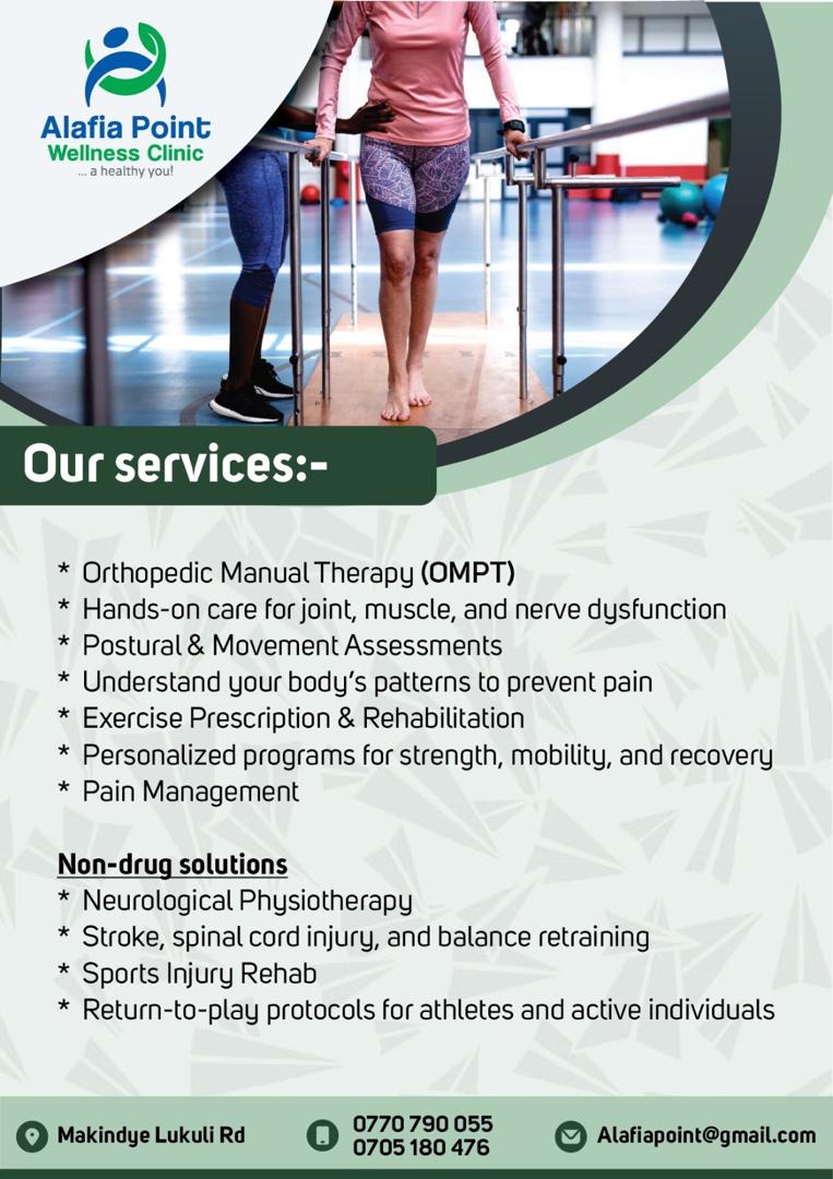 Physiotherapy services at Alafia Point Wellness Clinic